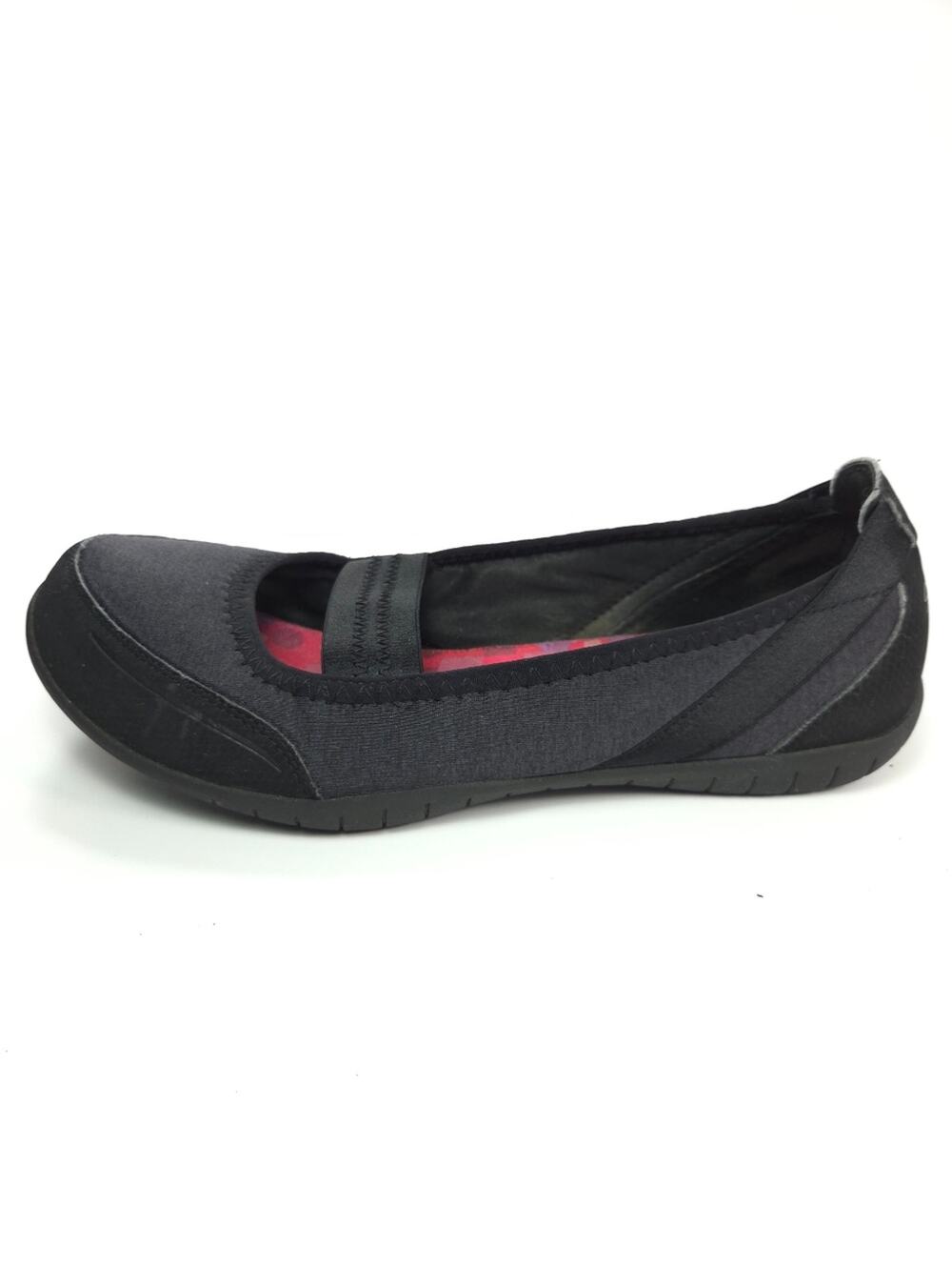 Skechers Atomic Magnetize Black Heathered Knit Mary Jane Flats Sz 8